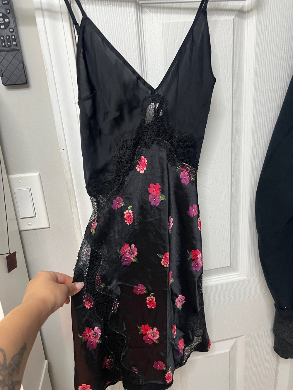 Victoria's Secret Black Satin Slip Dress